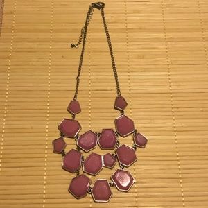 Fashion Womens bib rose pink Statement necklace